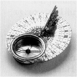 Ovale Horizontal-Reisesonnenuhr Silber, graviert, Paris 1680/90