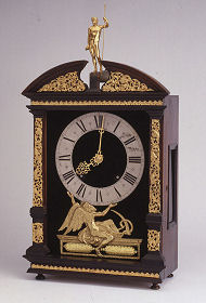 Haagse klok van Johannes van Ceulen, een van de productiefste klokkenmakers van Nederland aan het eind van de 17e eeuw  - zur Vergrerung bitte Bild anklicken